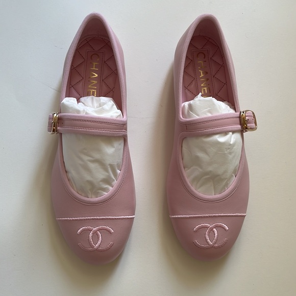 Chanel Mary Jane Ballerina Flats in Rose / Light Pink 36.5 - Picture 8 of 12